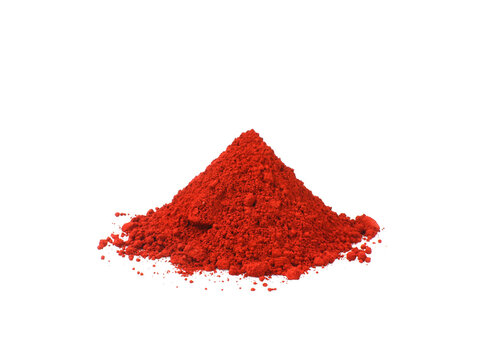 pile of red chilli powder Isolated