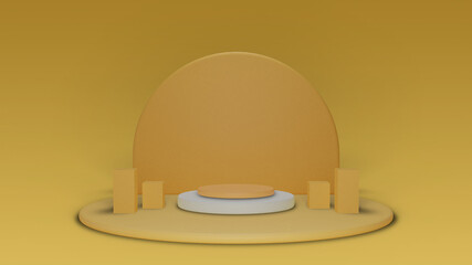 3d geometric podium for product display