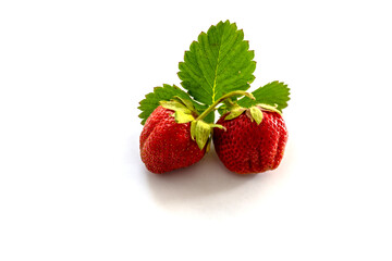 Strawberry berries isolated on white background