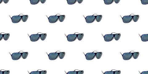 Seamless summer pattern with sun glasses