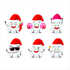 Santa Claus emoticons with milk ice cream scoops cartoon character. Vector illustration