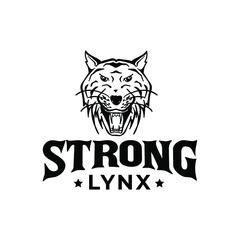Lynx Head Mascot Character Logo Vector Illustration Template Icon Design 