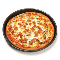 pizza on white background 