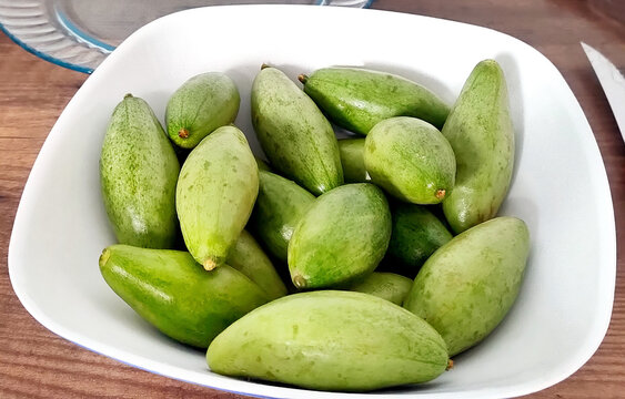 pile of parval or Pointed gourd in a white bowl