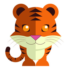 Funny animals, animal drawings, cartoons, simple colors, children's education