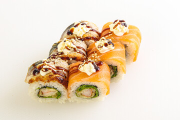 Japanese tradtional roll with salmon