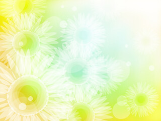 【夏素材】きらきらひまわりの背景