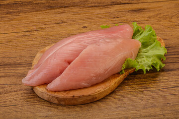 Raw turkey breast for cooking