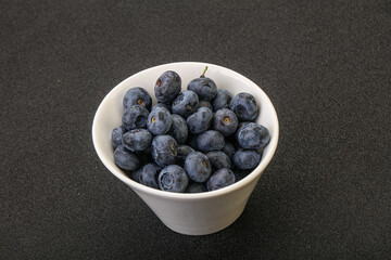Ripe sweet tasty blueberries heap