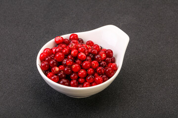Sweet and tasty cranberry in the bowl