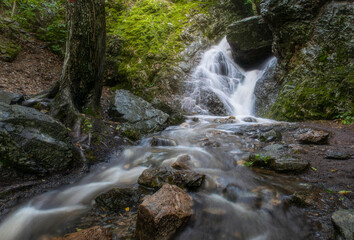 Fototapeta premium Beautiful waterfall in Romania, Dobrogea