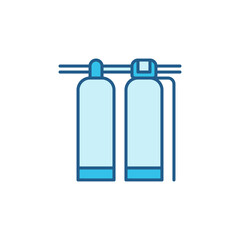 Aeration and Deferrization of Water Station colored icon