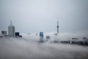fog over the city