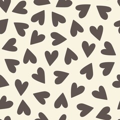 Fototapeta premium Hearts Seamless Pattern. Modern Abstract Hearts Pattern for Textile, Paper, Cover, Surface, Fabric, Interior Decor. Vector EPS 10