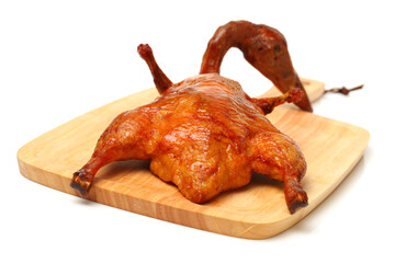 Peking Duck, China's most famous dish on white background