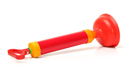 Toilet plunger  on white background