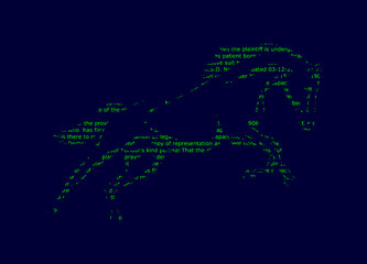 vector typography of running horse.