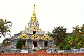 Naklejka premium Sinakarintra Stit Mahasantikhiri Pagoda, Landmark of Doi Mae Salong, Chiang Rai, Thailand.