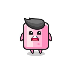 Obraz premium marshmallow illustration with apologizing expression, saying I am sorry