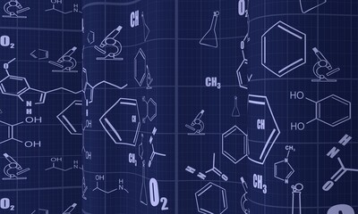 Medical concept illustration. Texture on waved surface