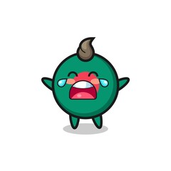the illustration of crying bangladesh flag badge cute baby