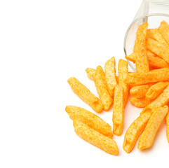  french fries on a white background