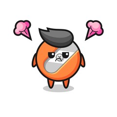 annoyed expression of the cute pencil sharpener cartoon character