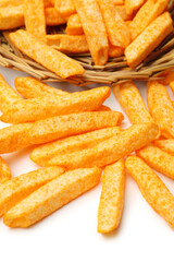  french fries on a white background