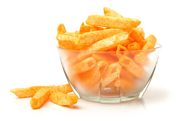  french fries on a white background