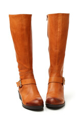 closeup image of the ginger red boots