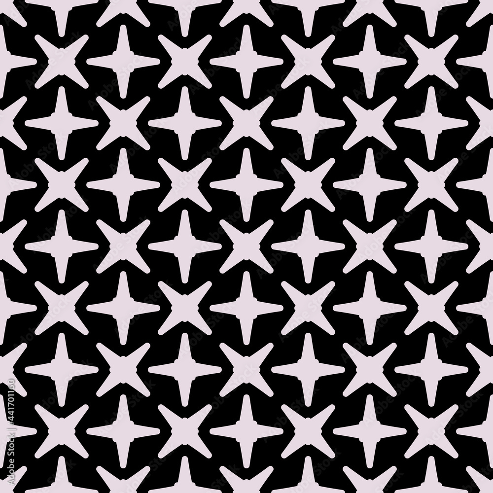 Poster Seamless four sides shape repeated and make pattern. Vector.