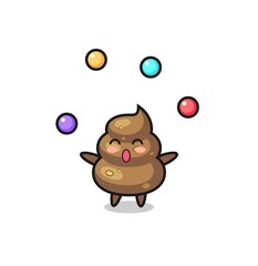 the poop circus cartoon juggling a ball