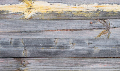 Wooden background of old boards arranged horizontally.