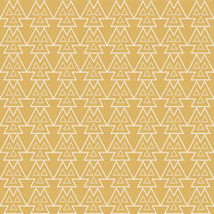 Background pattern with geometric ornament on a gold background, wallpaper. Seamless pattern, texture. Vector image
