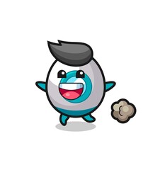the happy rocket cartoon with running pose