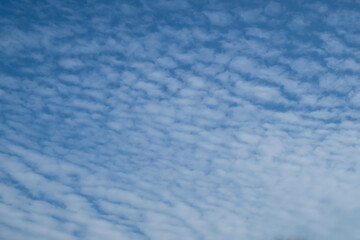 Nature's wonder creations / Cirrocumulus Clouds / Rare sight in equatorial climate to see blue sky and light cloud formations