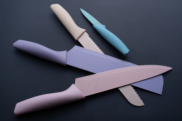 Kitchen knives of various types and functions