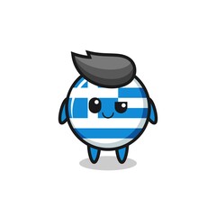 greece flag cartoon with an arrogant expression