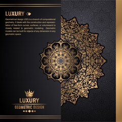 luxury ornamental mandala and background gold