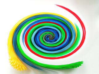 Abstract colored spiral