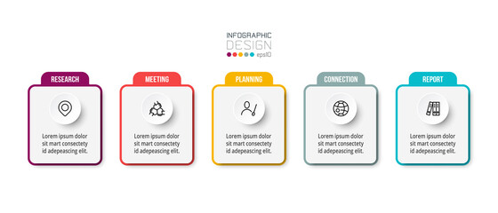 Business concept infographic template with option.