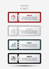 Business concept infographic template with workflow.
