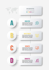 Business concept infographic template with workflow.