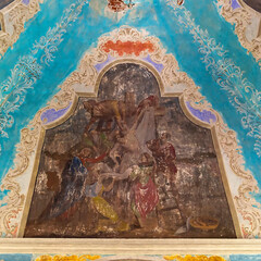 Obraz premium wall painting in an abandoned Orthodox church