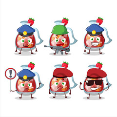 A dedicated Police officer of sangria mascot design style