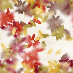 Seamless watercolor floral trendy chic pattern for surface print. High quality illustration. Luxury sophisticated graphic design. Emotional tender romantic feeling. Paint wash bleeds in paper.