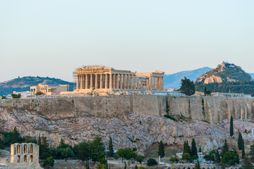 Naklejka premium Acropolis with Parthenon temple in Athens, Greece