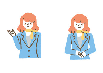 受付にいる女性