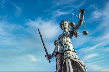Justice statue symbolizing fairness and law