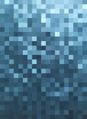 Blue Abstract Mosaic Background, Pixel Gradient Background. From Dark Colors To Light Colors. Background For Cards, Poster or Website. Digital Imaging.
